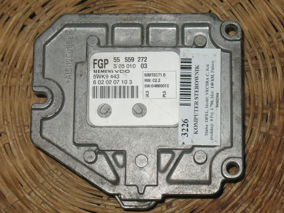 Ecu opel astra vectra signum zafira 1.8 z18xe 55559272 55354380 simtec 71.6