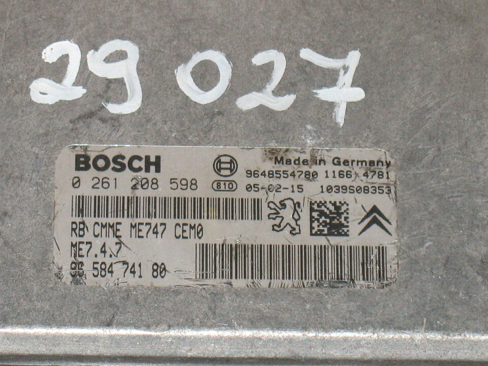 PEUGEOT CITROEN ME7.4.7 0261208598 9658474180