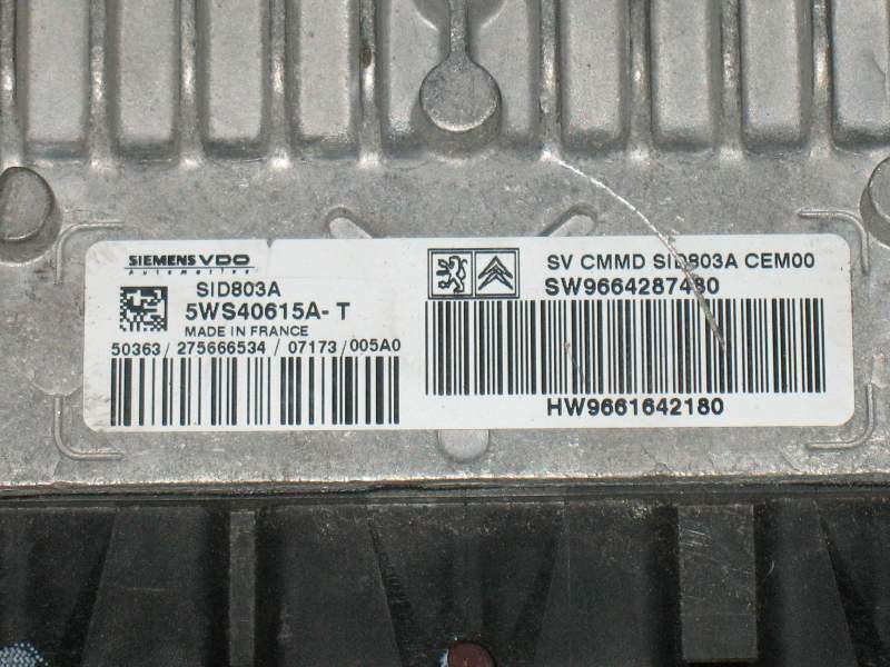 Ecu CITROEN C4 5WS40615A-T SW9664287480 SID803A 9661642180