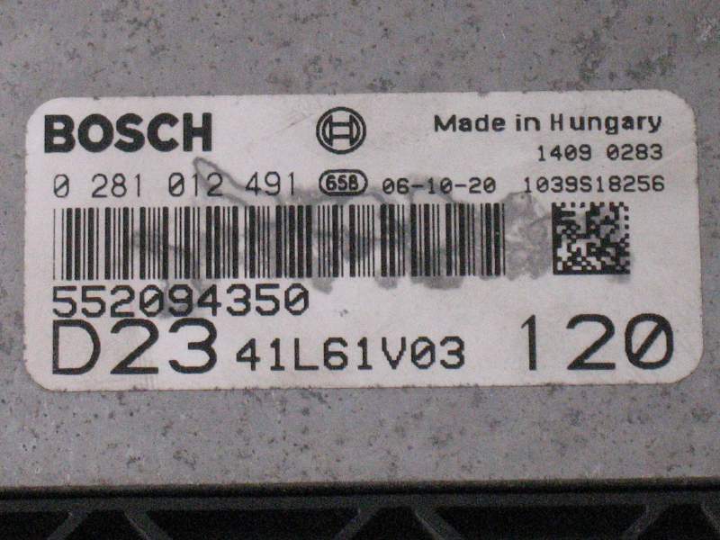 ECU FIAT DUCATO 2.3 JTD BOSCH 0281012491 552094350 EDC 16C39-5.A7