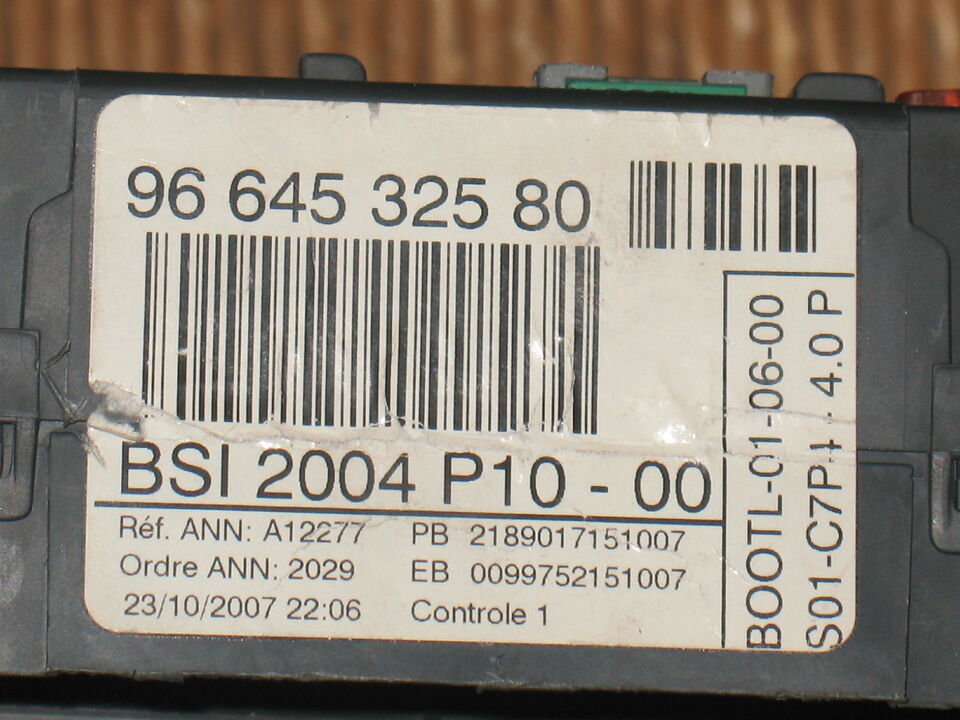 Ecu body computer citroen peugeot 9664532580 bsi 2004 p10-00