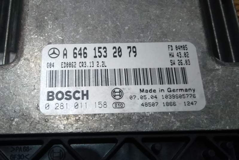 ECU MERCEDES E 2.2 W211 BOSCH 0281011158 A6461532079 CR313 2.2L