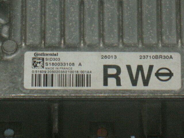 ECU NISSAN QASHQAI 1.5 SID303 S180033108A 23710BR30A RW