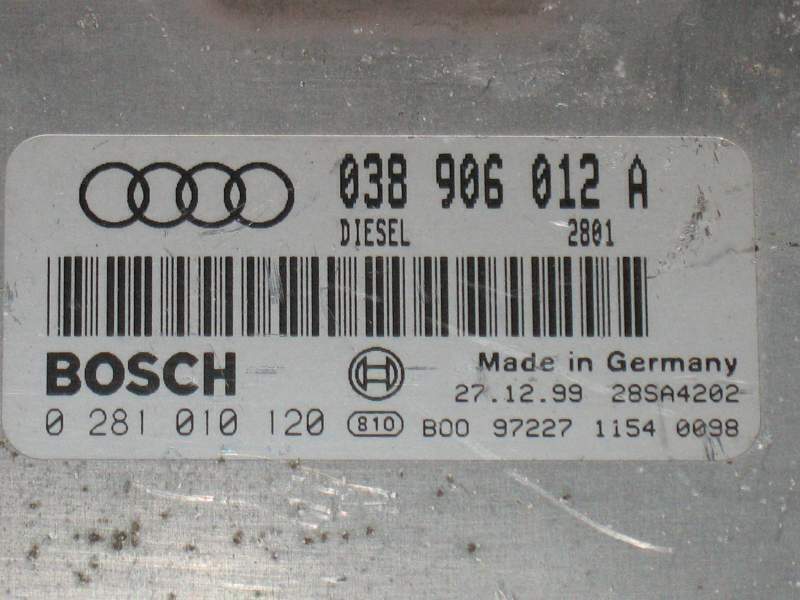 ECU AUDI A3 8L 1.9 TDI, BOSCH 0281010120, 038906012A, 28SA4202