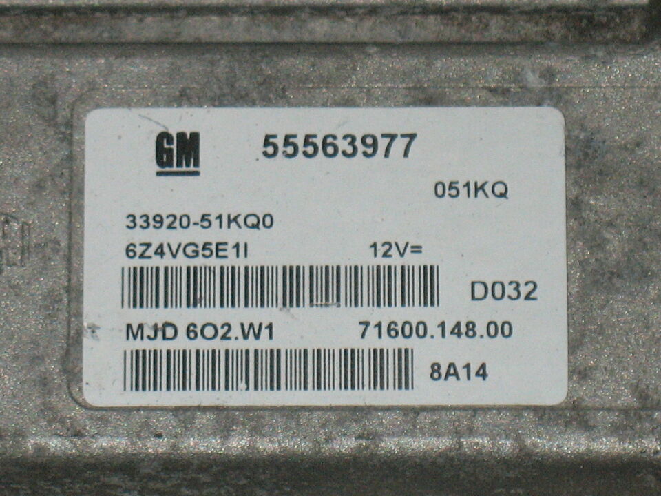 ECU Suzuki Splash Opel Agila 1.3 CDTi 55563977 MJD6O2-W1
