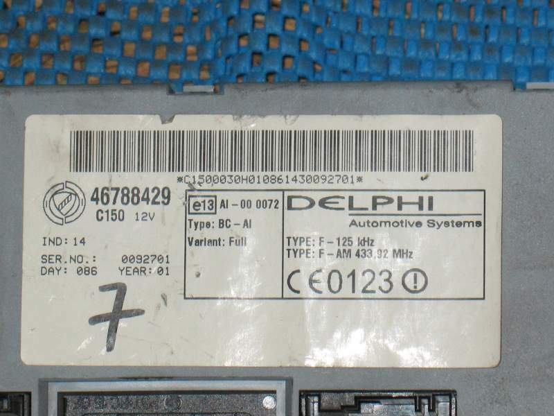 46788429 c150 delphi body computer fiat punto 188 1.2