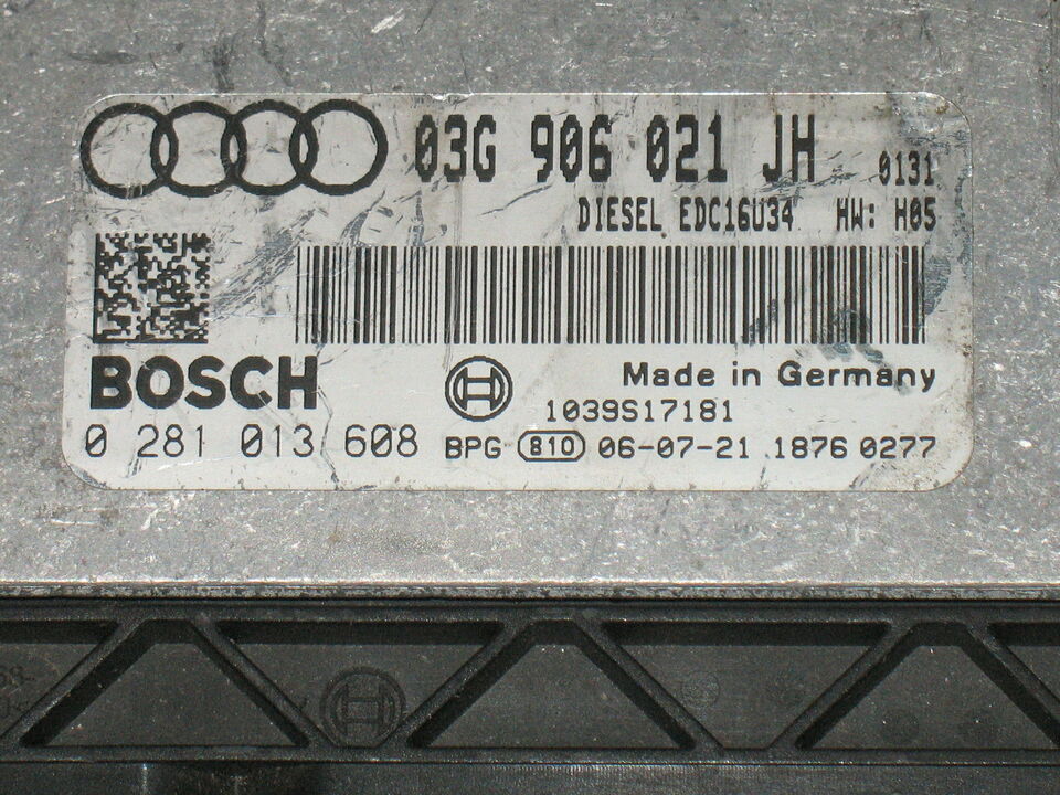 ECU AUDI A3 2.0 TDI 03G906021JH EDC16U34 0281013608 EDC 16U34-3.42