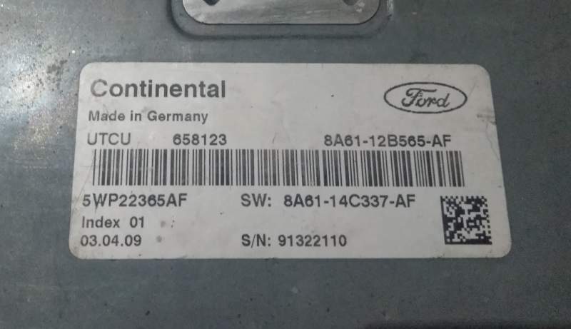 ECU FORD FIESTA 1.4 8A61-12B565-AF 5WP22365AF SW8A6114C337AF