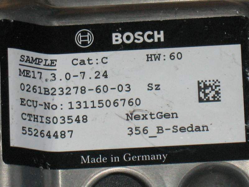 ECU Fiat tipo 70kw Bosch 1311506760 0261B23278 HW60 ME17 3.0