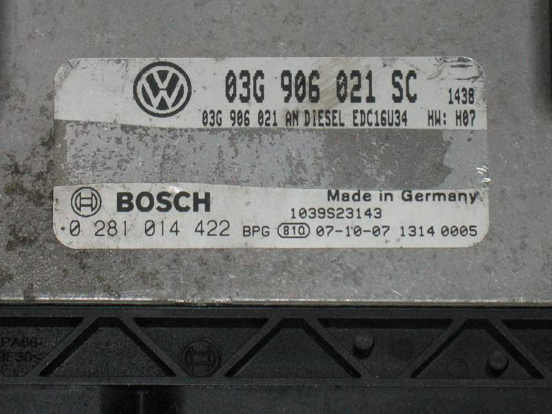 ECU SEAT LEON 1.9 TDI BOSCH 0281014422 03G906021SC 03G906021AN EDC16U34-3.41