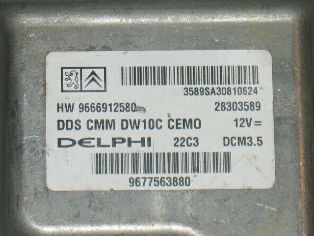 ECU CITROEN PEUGEOT 2.0 HW 9666912580 28303589 9677563880 DCM3.5
