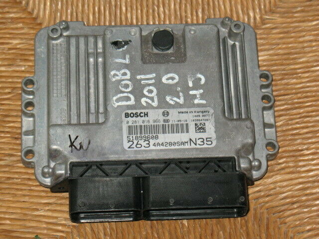 ECU FIAT DOBLO 2.0 MJD 0281016966 51899608 EDC 16C39-7.33