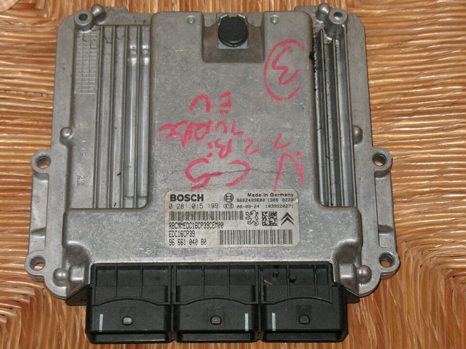 ECU CITROEN PEUGEOT 2.2 HDI BOSCH 0281015199 9666104080 EDC 16CP39-6.10