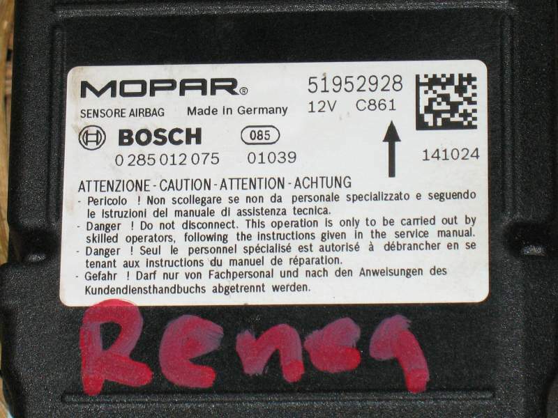 ECU AIRBAG JEEP RENEGADE 2014 51952928 Bosch 0285012075