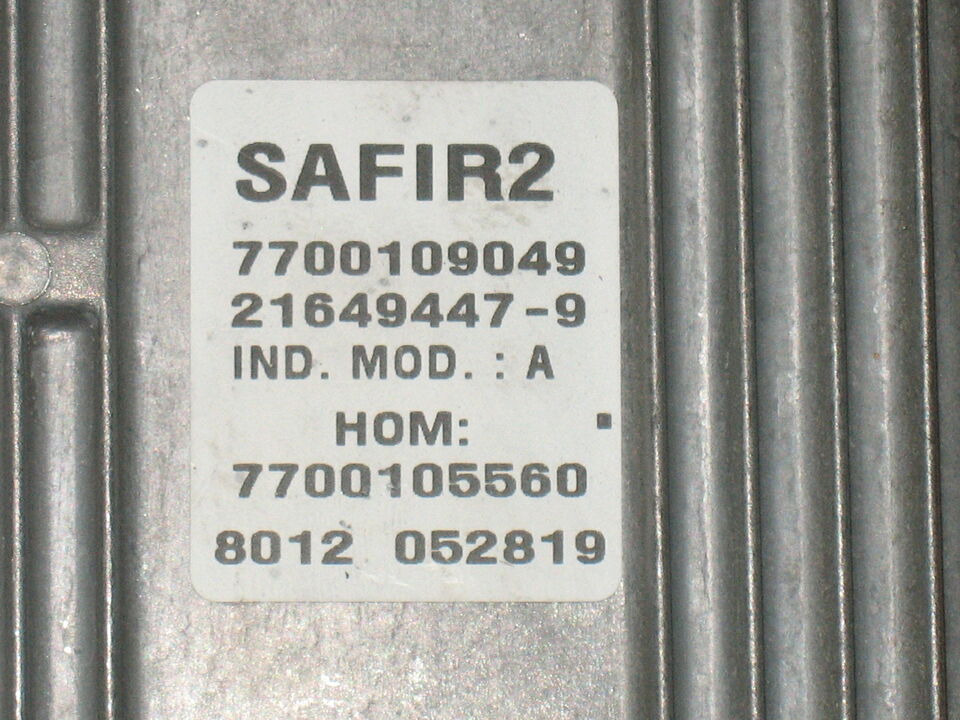 ECU CLIO 1.2 SAFIR 2 7700109049 hom 7700105560 codice 21649447-9