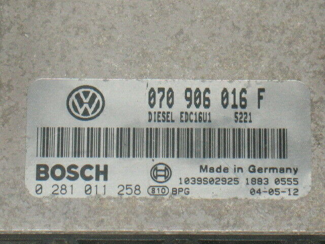 ECU CENTRALINA TOUAREG 2.5 TDI 0281011258 070906016F EDC 16U1-5.5