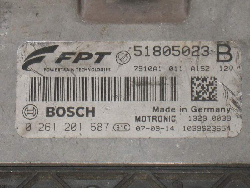 ECU FIAT PUNTO BRAVO 1.4 0261201687 51805023B ME7 9.10 A152