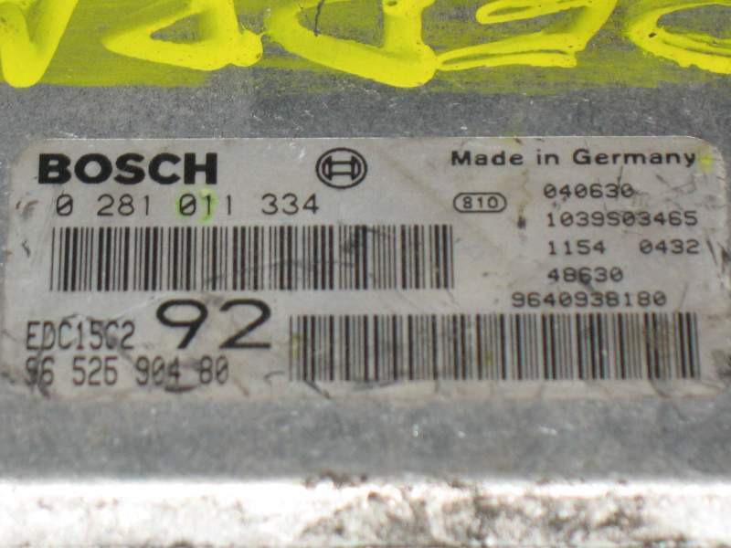 Ecu lancia phedra peugeot 807 citroen c8 0281011334 EDC 15C2-10.1