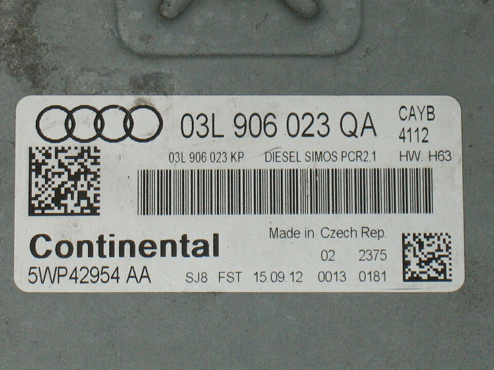 ECU AUDI 1.6 TDI 5WP42954 03L906023QA 03L906023KP HW H63 PCR2.1