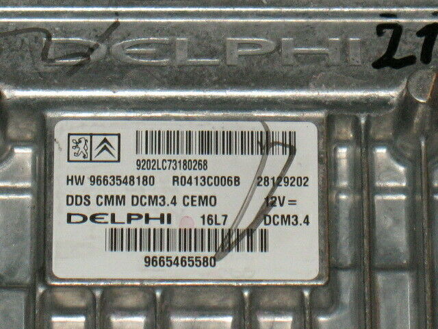 ECU PEUGEOT 407 2.0 9663548180 R0413C006B 28129202 CDM3.4