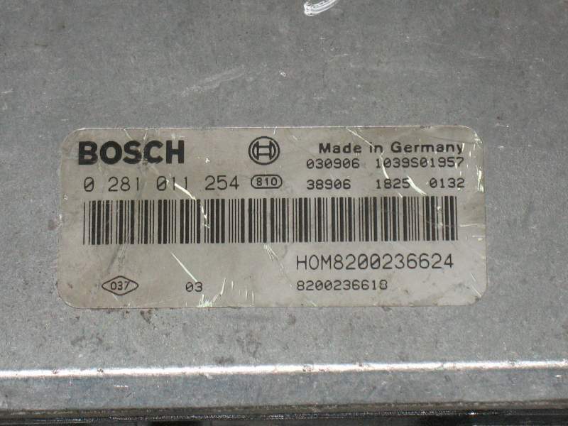 Ecu renault master 2.5 dci bosch 0281011254 8200236618 EDC 15C3-4.2