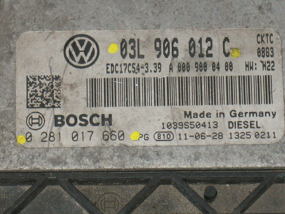 ECU VW VOLKSWAGEN CRAFTER 2.5 TDI 0281017660 03L906012C EDC17C54
