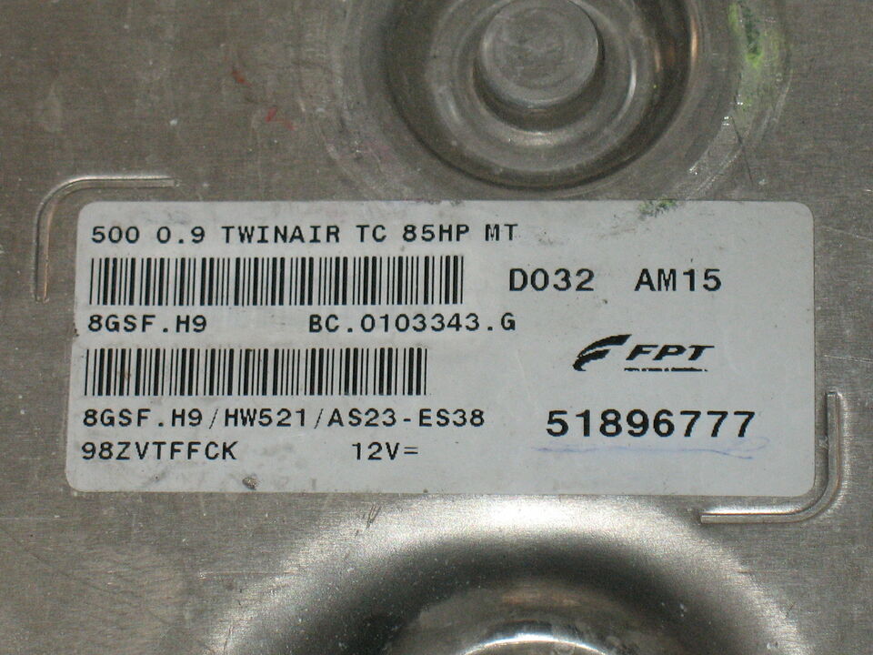 ECU FIAT 500 8GSF.H9 8GSFH9 FPT 51896777 BC.0103343.G BC0103343G