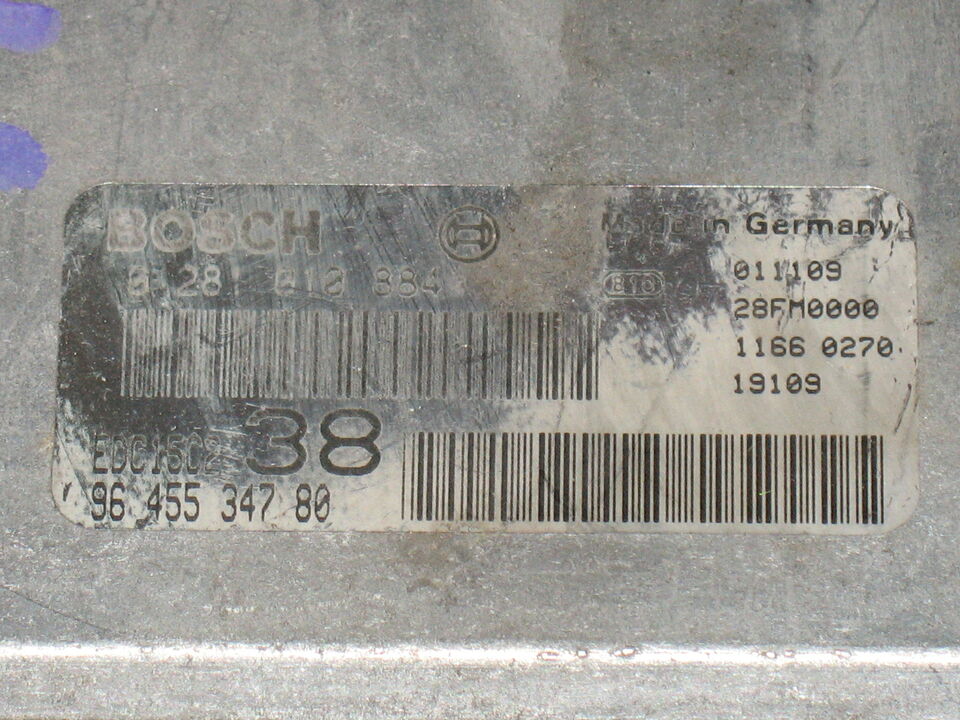 ECU Bosch 0281010884 9650931880 Fiat Scudo 2.0 JTD EDC15C2