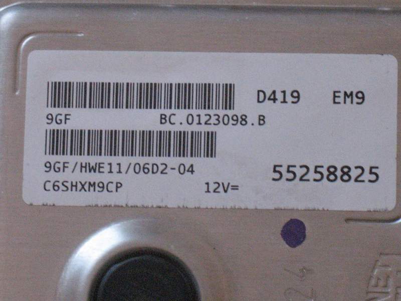 ECU FIAT TIPO 2015> 500x 1.4 1.6 110cv 55258825 HWE11