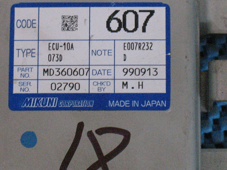 Ecu centralina mitsubishi pinin md360607 ecu-10a e007r232
