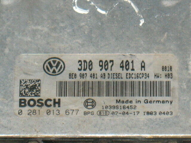 ECU VW TOUAREG PHAETON 3.0 0281013677 3D0907401A EDC16CP34