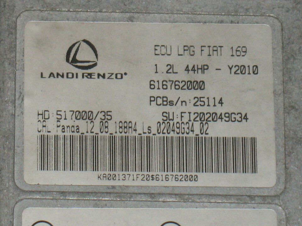 616762000 gpl landi renzo fiat panda 1.2 b 8v man 5m kw44 60cv
