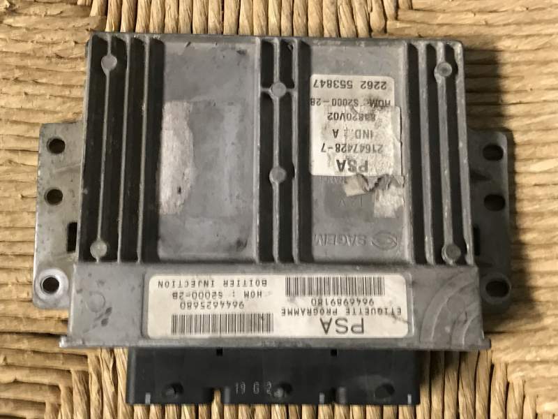 ECU PEUGEOT 206 1.4, 9646989180 9644625680 S20002B