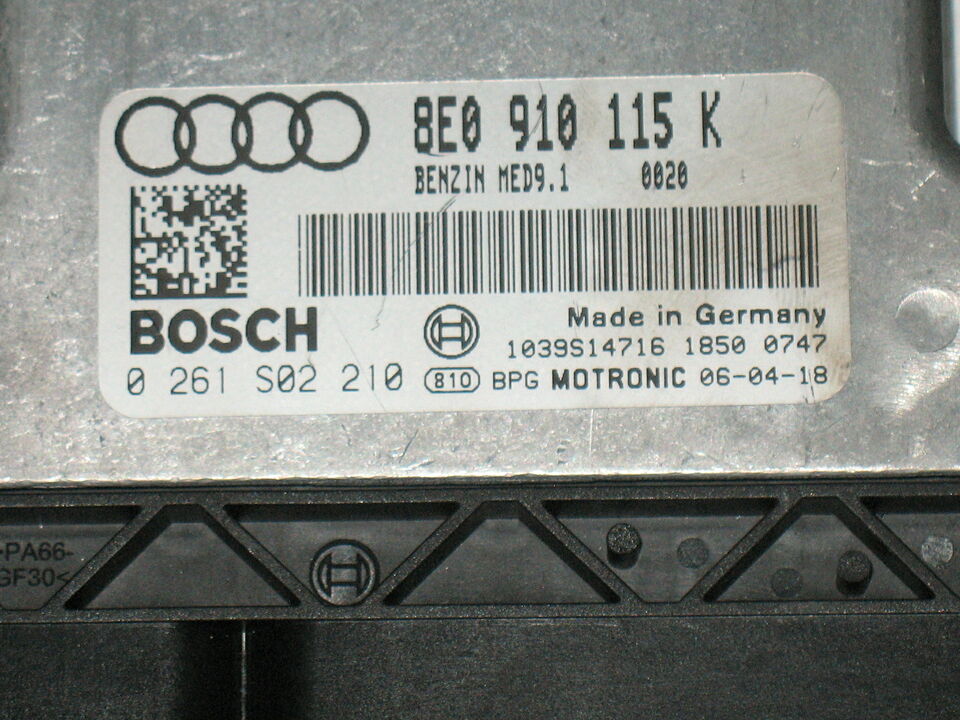 ECU AUDI A4 2.0 TFSI BOSCH MED9 1 0261S02210 8E0910115K