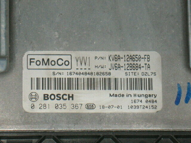ECU TRANSIT TOURNEO 0281035367 KV6A-12A650-FB JV6A-12B684-TA