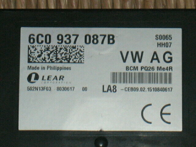 Body computer volkswagen vw polo 6c0937087b bcmpq26m4r