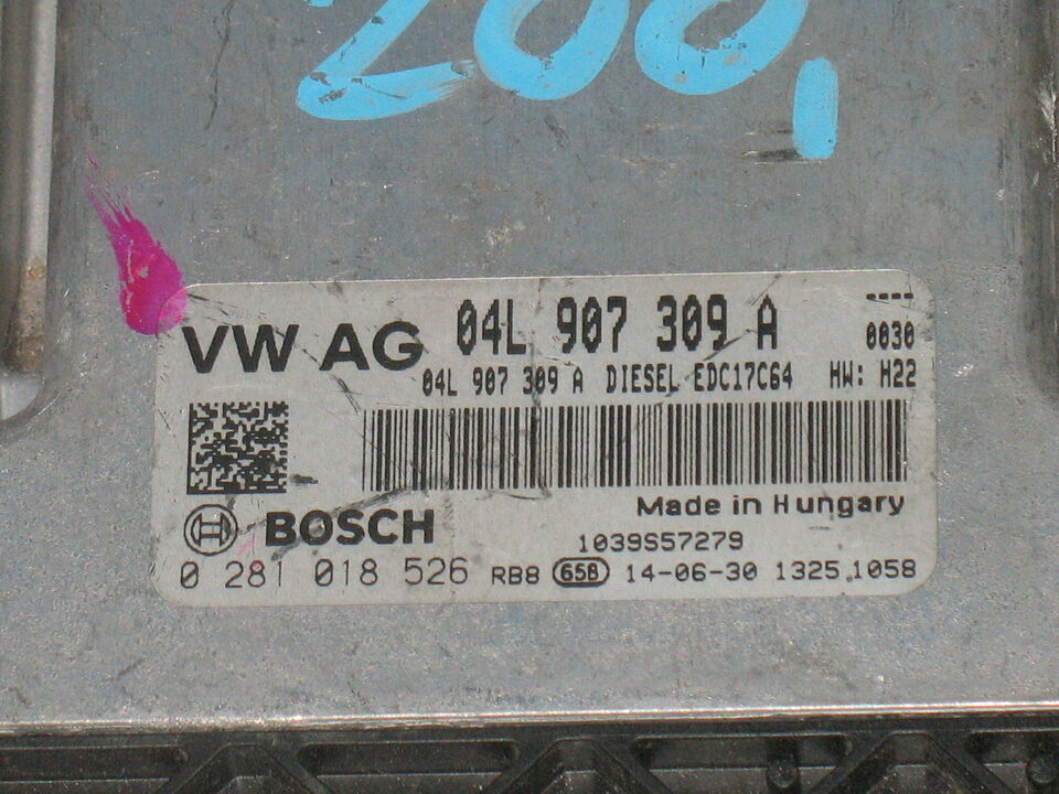 ECU AUDI VOLKSWAGEN 2.0 TDI 0281018526 04L907309A EDC17C64