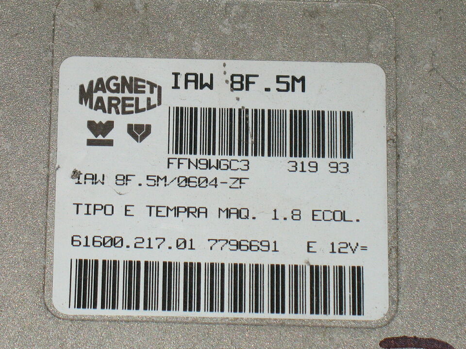 ECU CENTRALINA FIAT TIPO 1.6 IAW 8F.5M 6160021701 7796691
