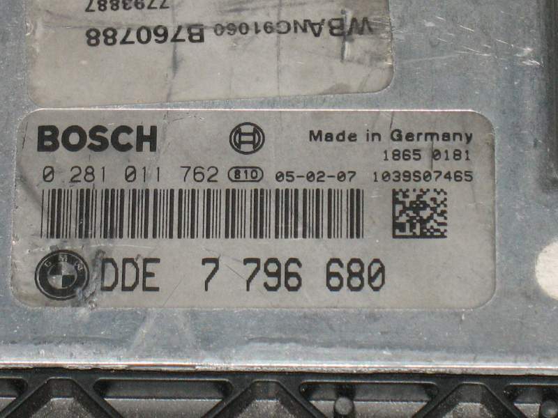 ECU MOTORE BOSCH 0281011762 BMW 7796680 EDC 16C35-2.22