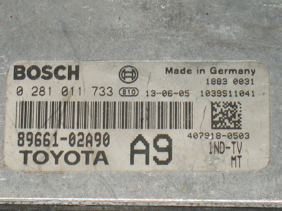 Ecu Toyota Corolla 1.4 D4D 0281011733 89661-02A90 A9 EDC16C10