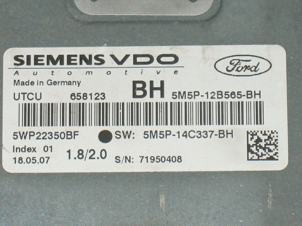 ECU Ford Focus II 5M5P-12B565-BH 5WP2 2350 BF 5M5P 14C337 BH