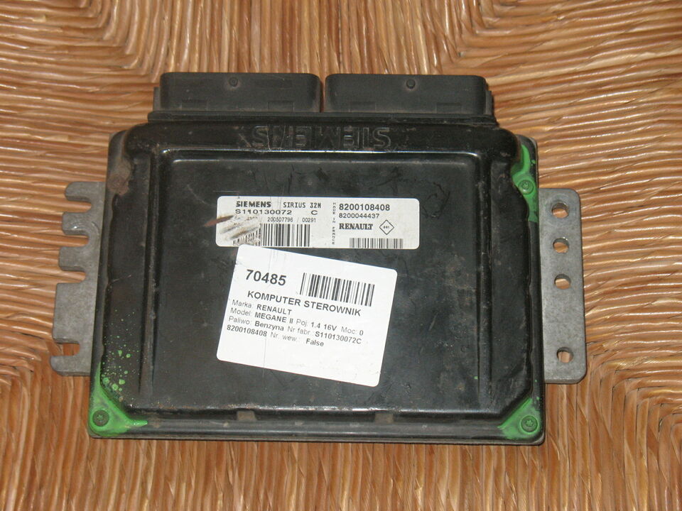 ECU RENAULT MEGANE 1.4 SIEMENS S110130072C 8200108408 SIRIUS 32N
