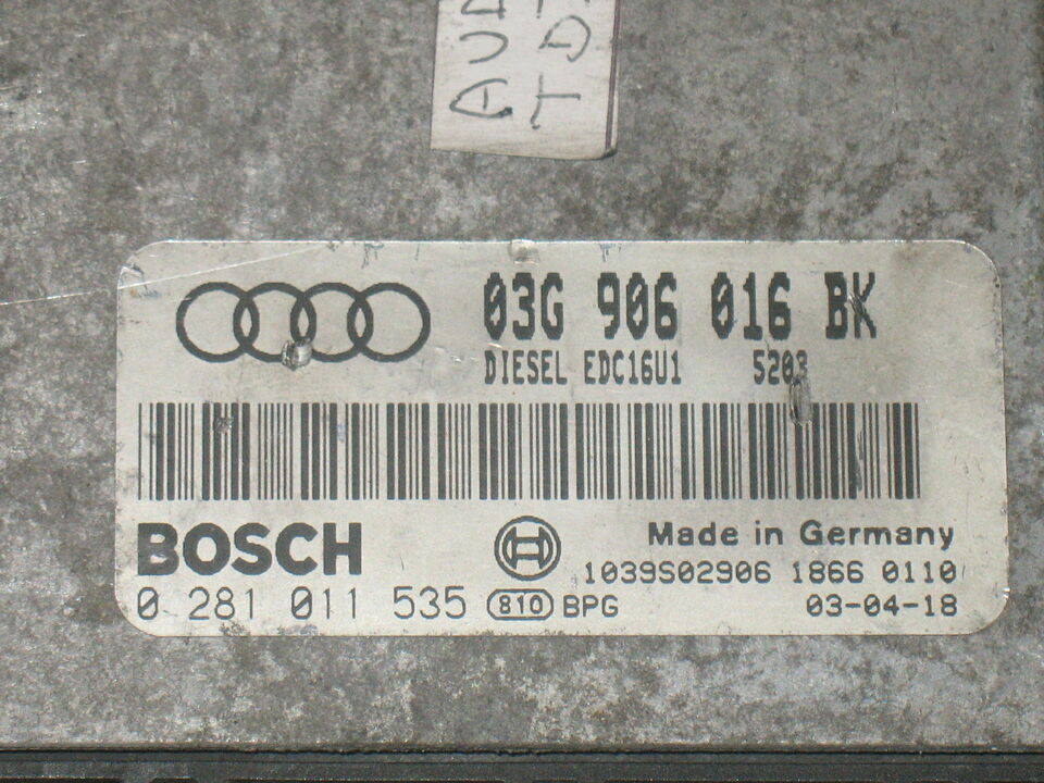 ECU AUDI A3 2.0TDI 0281011535 03G906016BK EDC 16U1-5.41