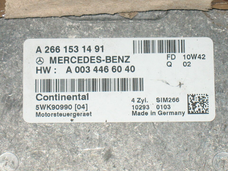 Mercedes-Benz W245 5WK90990 SIM266 A2661531491 HW: A0034466040