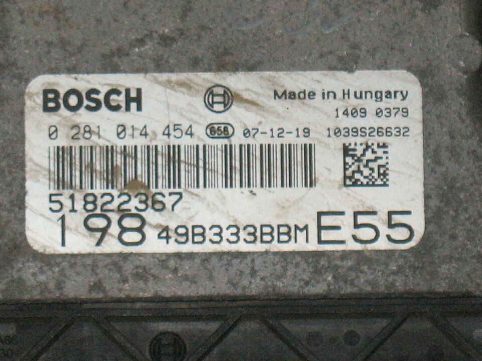 KIT Fiat Bravo ECU BOSCH 0281014454 BSI: MARELLI 51802930