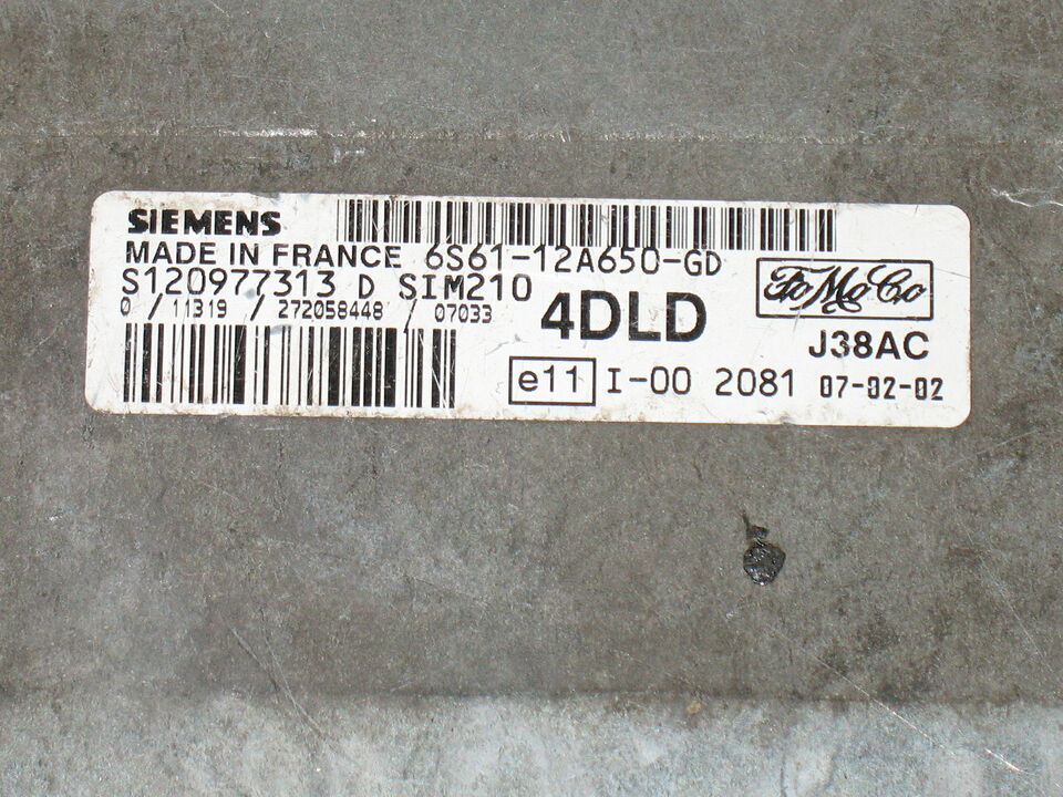 ECU Fiesta Fusion 1.4 SIM210 S120977313D 6S61-12A650-GD 4DLD