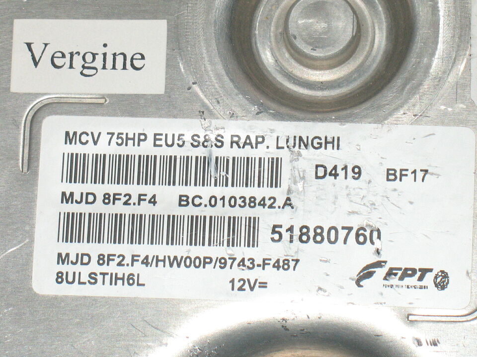 ECU FIAT FIORINO 1.3 MJD 8F2.F4 FPT 51880760 BC0103842A
