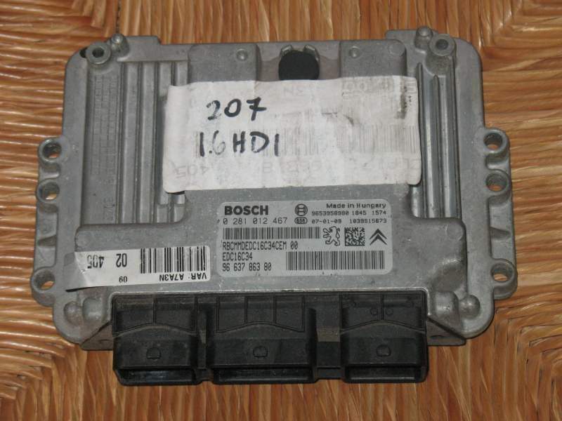CITROEN PEUGEOT 1.6 HDI BOSCH 0281012467 9662212480 9653958980 EDC 16C34-2.10