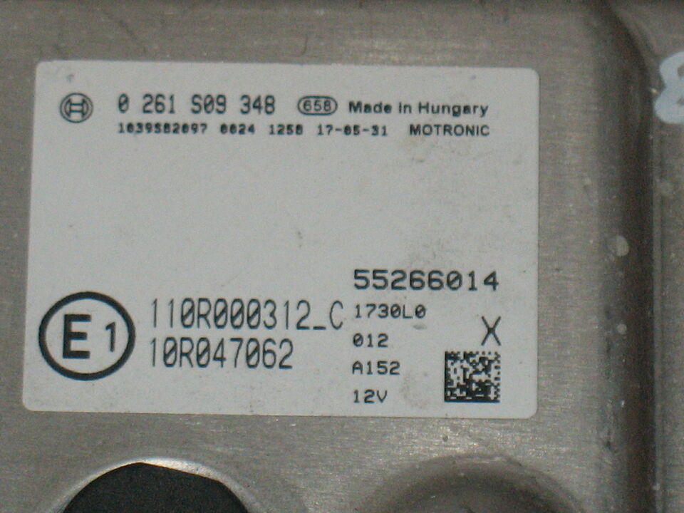Ecu FIAT DOBLO (2010-201 1.4L 16V ME17 3.0 0261S09348 55266014
