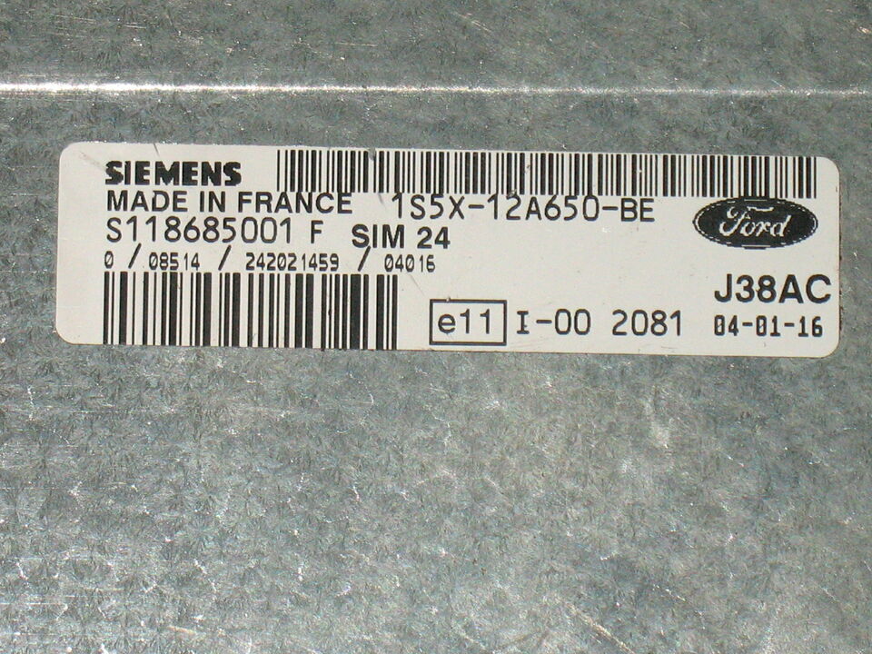 FORD KA 1.3 1S5X-12A650-BE Siemens S118685001 C - SIM24 1S5X